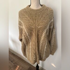 Ecote Urban Outfitters  Brown Sweater Knit Chunky Oversized L EUC VTG